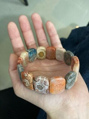 Multi-Color Coral stone Stretch Bracelet - Women Jewelry